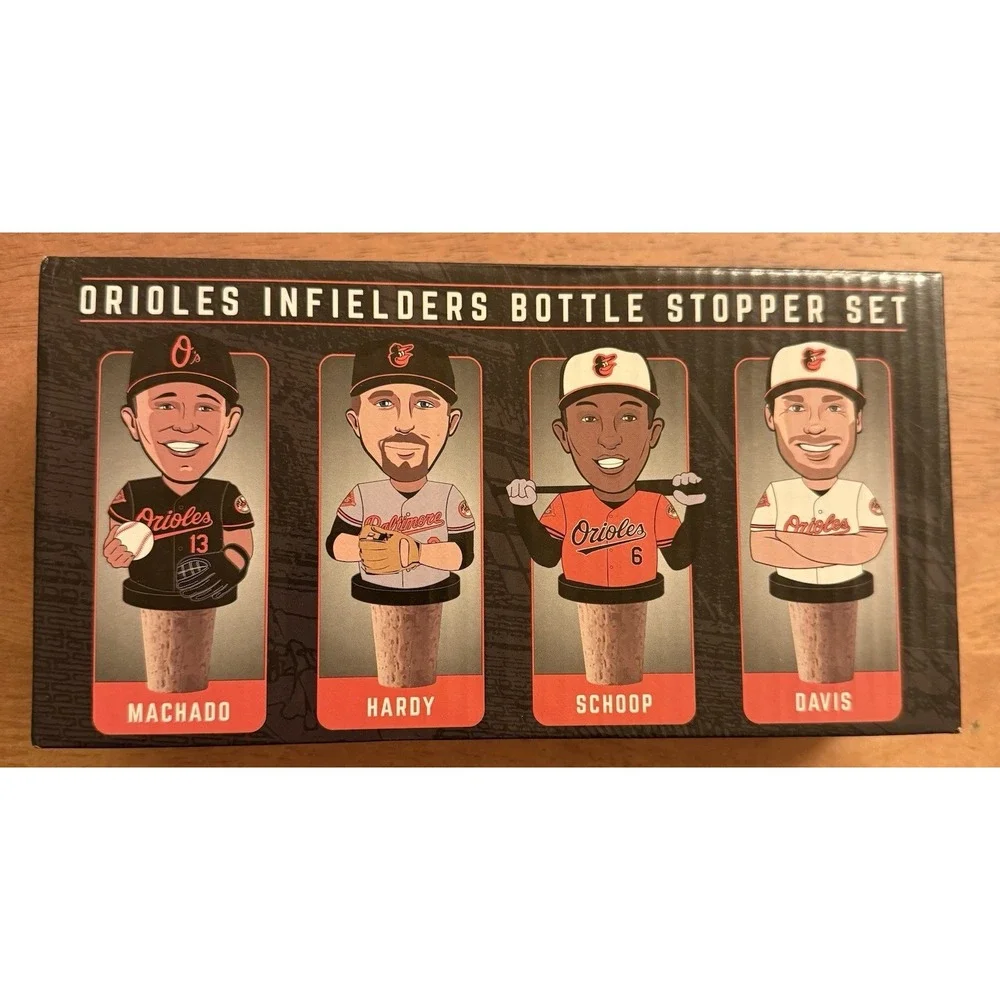 2017 Baltimore Orioles Infielders Bottle Stopper Set‎ Machado Hardy Schoop Davis